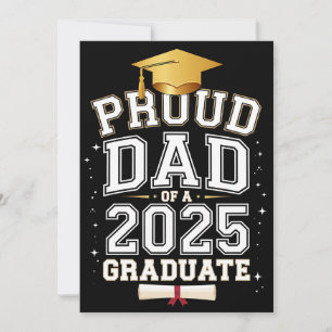 Invitación Orgulloso Papá De Un Graduado 2025 Graduación Fami