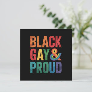 Invitación Orgullosos Negros Gays y LGBTQ Queers Negros