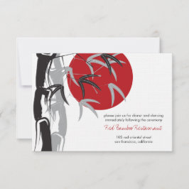 Invitación Oriental Sunrise Zen Bamboo Garden Boda Asiático