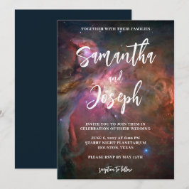 Invitación Orion rosa oscuro nebulosa Boda planetario