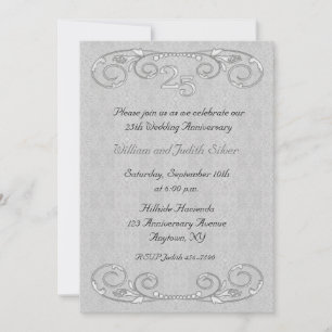 Invitación Ornamental del 25 Aniversario