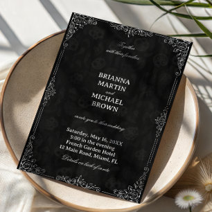 Invitación Ornamental Noir Vintage