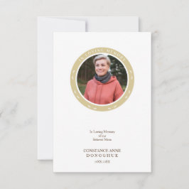 Invitación Ornamental Remember Dear One Passed Away Funeral