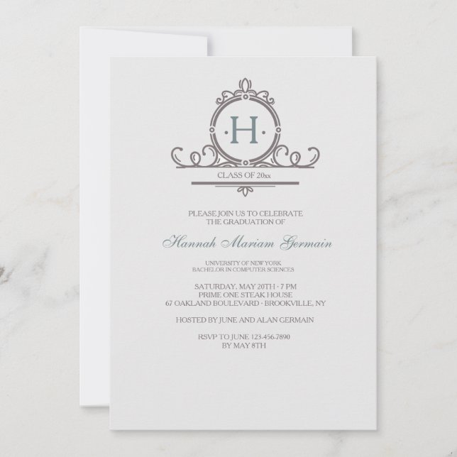 Invitación Ornamental Vintage 2 (Anverso)