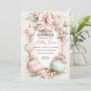 Invitación ornamento de lujo de honor de Navidad