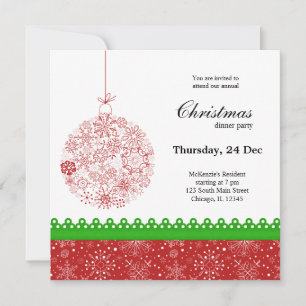 Invitación Ornamento de Navidad