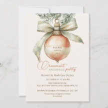 Ornamento Vintage Blush Intercambio de Navidad Fie