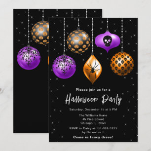 Invitación Ornamentos de feriado de Halloween