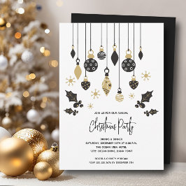 Invitación Ornamentos navideños de moda
