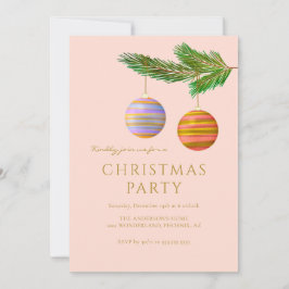 Invitación Ornamentos navideños festivos personalizados