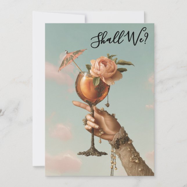 Invitación *~* Ornate 3 A101 Cóctel FOTO  DESPEDIDA DE SOLTER (Anverso)