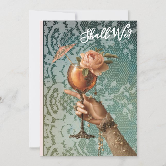 Invitación *~* Ornate A101 Cóctel FOTO 3 BACHELORETTE (Anverso)