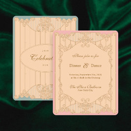 Invitación Ornate Art Nouveau Wedding Reception Invitation