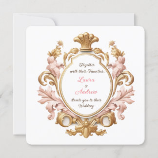 Invitación Ornate Baroque Floral Rococo Romance Wedding