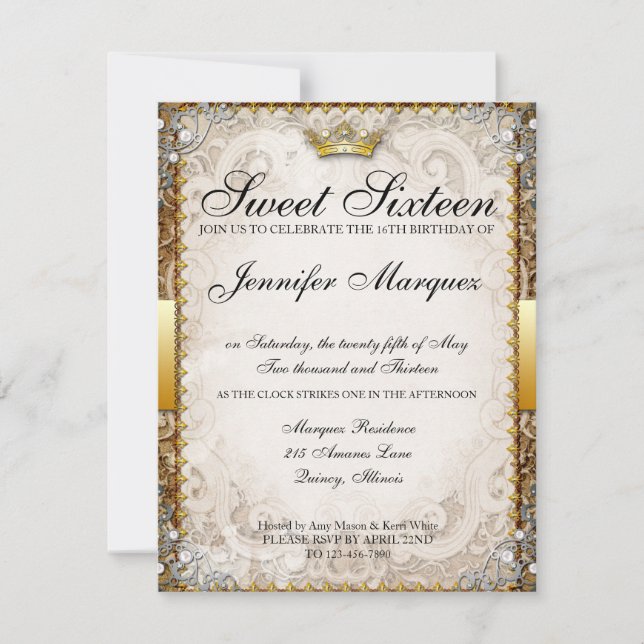 Invitación Ornate Fairytale Storybook Sweet (Anverso)