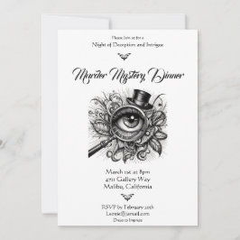 Invitación Ornate Murder Mystery