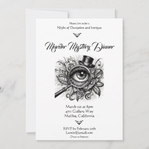 Invitación Ornate Murder Mystery