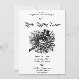 Invitación Ornate Murder Mystery