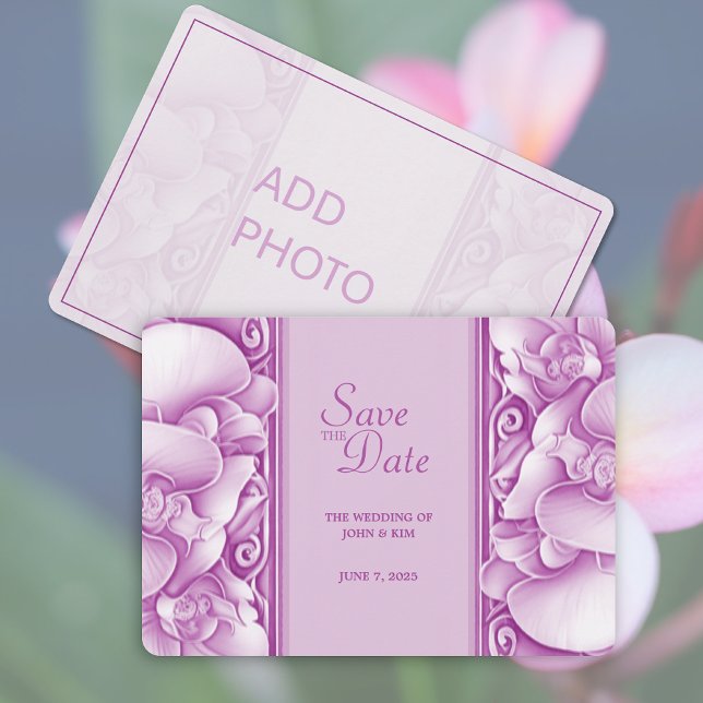Invitación Ornate Purple Wedding Save the Date (Subido por el creador)