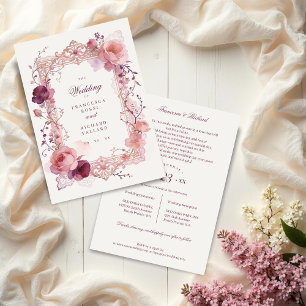 Invitación Ornate Sophisticated Filigree Floral Frame Wedding