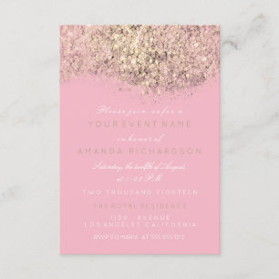 Invitación Oro abstracto brillante purpurarosa glam evento