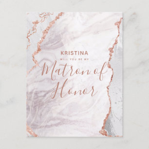 Invitación Oro blanco y Rosa serás mi señoría de honor