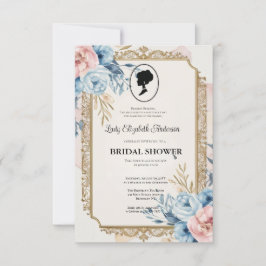 Invitación oro de la época de regencia Bridgerton Bridal Show