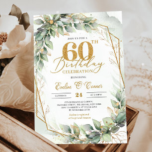 Invitación Oro de la hoja de la vegetación botánica moderna d