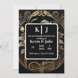 Invitación Oro Encantador