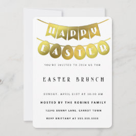 Invitación Oro Feliz Pascua