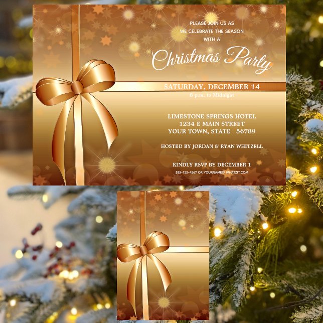 Invitación Oro Gracioso, Fiesta de los Navidades de la cinta  (Subido por el creador)