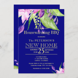 Invitación Oro marina verde otoño calentamiento de la casa bb