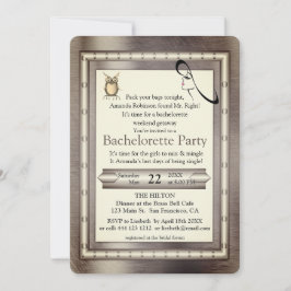 Invitación Oro metalizado, Plata - Bachelorette de Brass