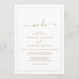 Invitación Oro minimalista que hacemos Boda