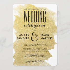 INVITACIÓN ORO MODERNO FAUX