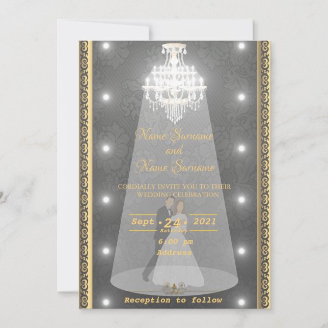 Invitación Oro negro (Anverso)