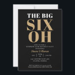 Invitación Oro Negro 60 cumpleaños sorpresa elegante<br><div class="desc">La Gran Invitación Elegante de Oro Negro de cumpleaños 60 Sorpresa Sus invitados sabrán que este será un fiesta especial sólo mirando esta invitación!</div>