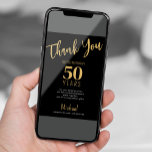 Invitación oro negro cualquier fiesta de cumpleaños de cualqu<br><div class="desc">Tipografía moderna y sencilla de negrita cualquier edad hito de cumpleaños gracias a la plantilla de tarjeta (descarga digital imprimible disponible) con su texto y firma personalizado.</div>