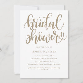 Invitación Oro Romántico Caligrafía Florecimiento Despedida d