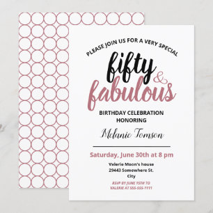 Invitación Oro Rosa de la Fiesta de los 50 Años