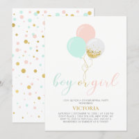 Oro, Rosa, Menta | Revelación del Sexo Baby Shower