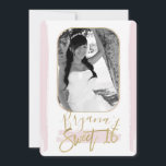 Invitación Oro rosa minimal moderno dulce dulce 16 foto<br><div class="desc">Personalizar para cualquier evento</div>