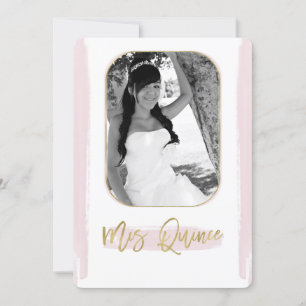 Invitación Oro Rosa Mis Quince Foto Imagen Quinceañera