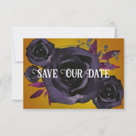 Invitación Oro Rosa negro foto Guardar nuestra fecha