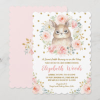Oro rosado floral lindo de Baby Shower Rubor del