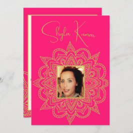 Invitación Oro rosado indio de media ceremonia sérica