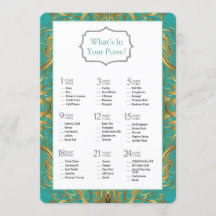 Oro turquesa florece juego de ducha de novia