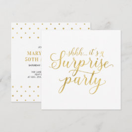 Invitación Oro y Blanco | 50º Aniversario de Boda Sorpresa