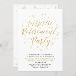 Invitación Oro y blanco | Fiesta de Jubilación de Sorpresas M