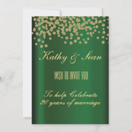Invitación Oro y esmeralda elegantes